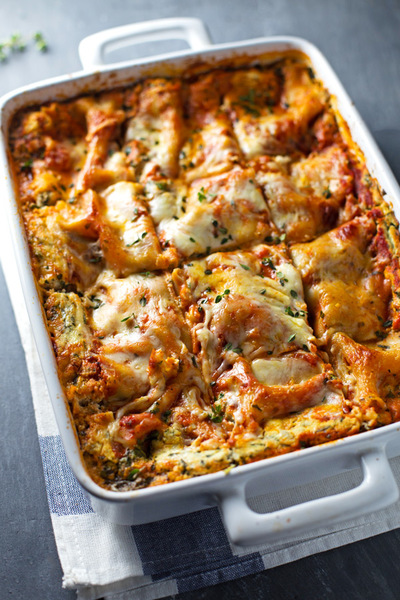 Skinny Spinach Lasagna Skinny Spinach Lasagna