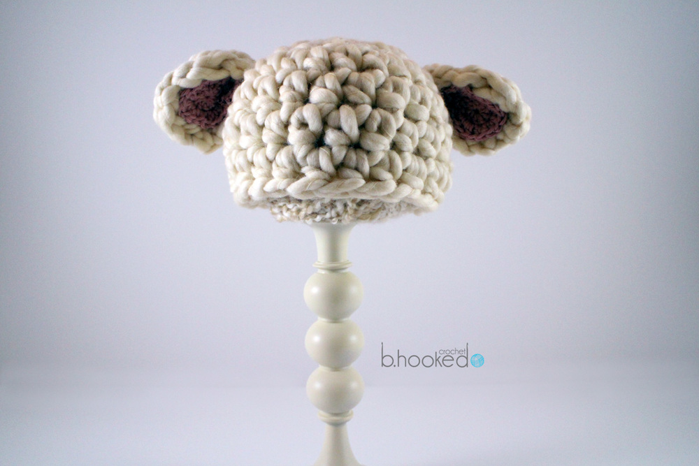 Baby Lamb Crochet Hat AllFreeCrochet.com