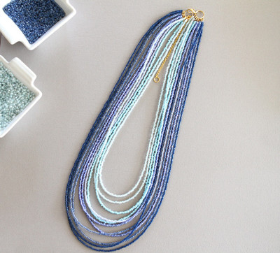 Ombre Seed Bead Necklace Ombre Seed Bead Necklace
