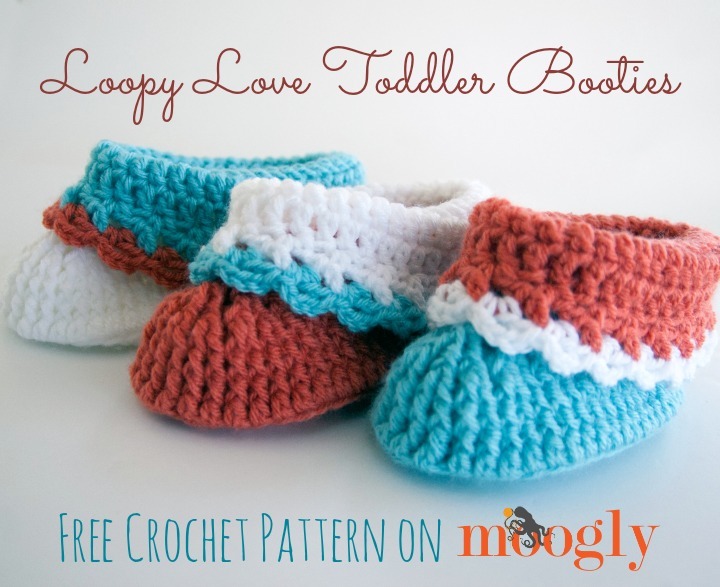 Loopy Love Toddler Crochet Booties AllFreeCrochet.com