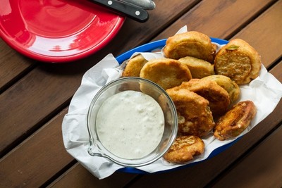 Fried Green Tomatoes with Alabama White Sauce