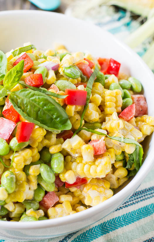 Roasted Corn and Edamame Salad 