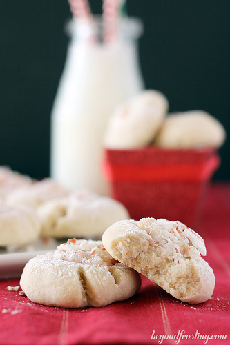 Peppermint Cream Thumbprint Cookies | TheBestDessertRecipes.com