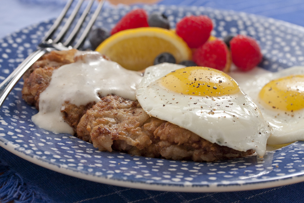 Country Fried Steak and Eggs