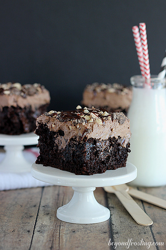 Sinful Triple Chocolate Poke Cake | AllFreeCasseroleRecipes.com