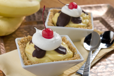 banana sundae tarts split desserts recipe mrfood