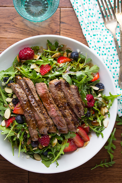 Balsamic Steak, Berry and Arugula Salad Balsamic Steak, Berry and Arugula Salad