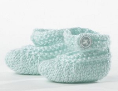 Mint Button Booties Mint Button Booties