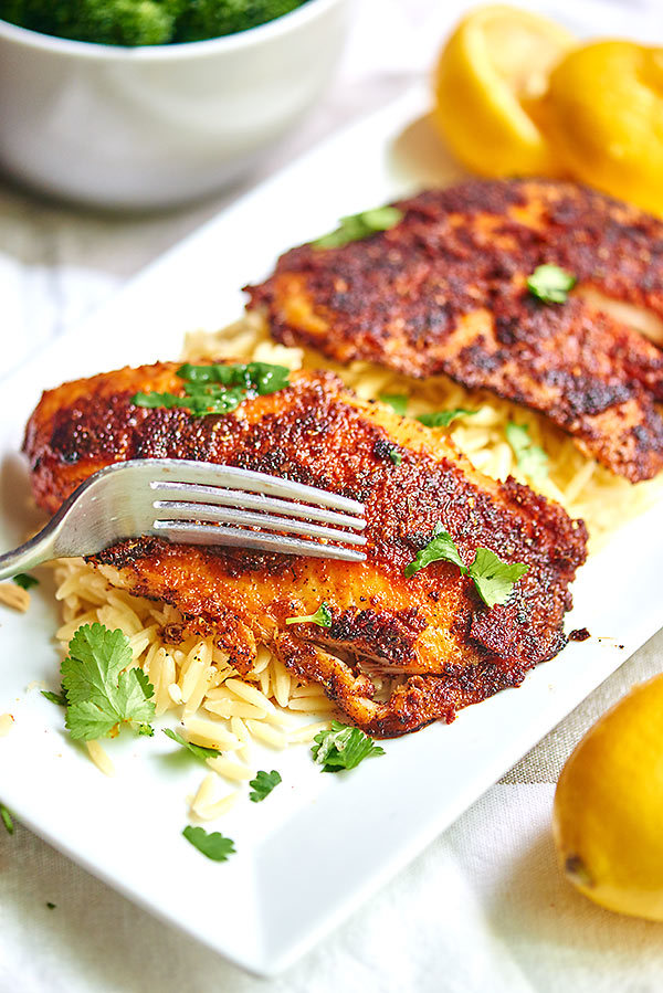 Blackened Tilapia with Homemade Spice Rub