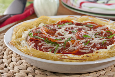 Pepperoni Spaghetti Pie