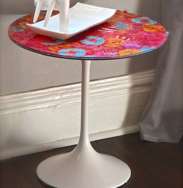 Decoupage Side Table