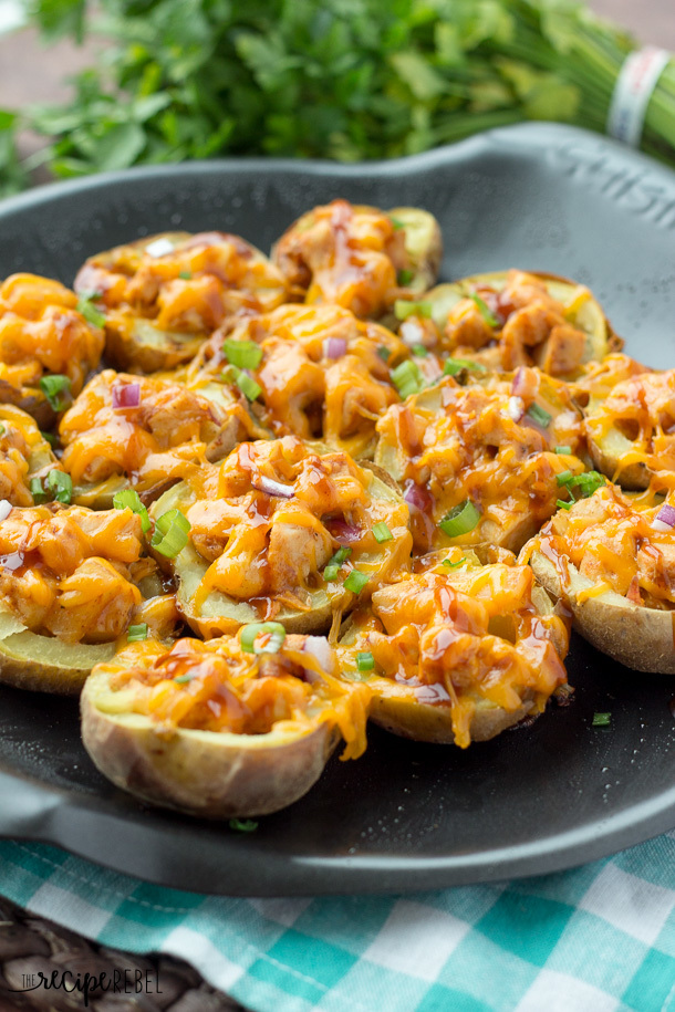 Grilled BBQ Chicken Potato Skins Grilled BBQ Chicken Potato Skins