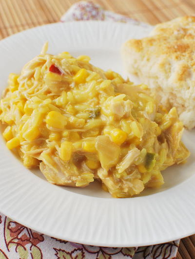 cheesy rice and chicken