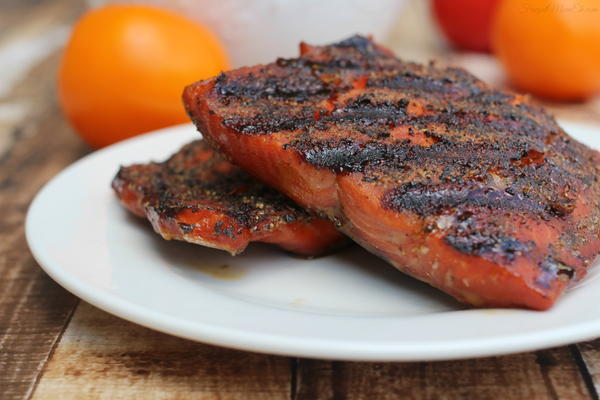 Pepper-Crusted Maple-Glazed Salmon Pepper-Crusted Maple-Glazed Salmon