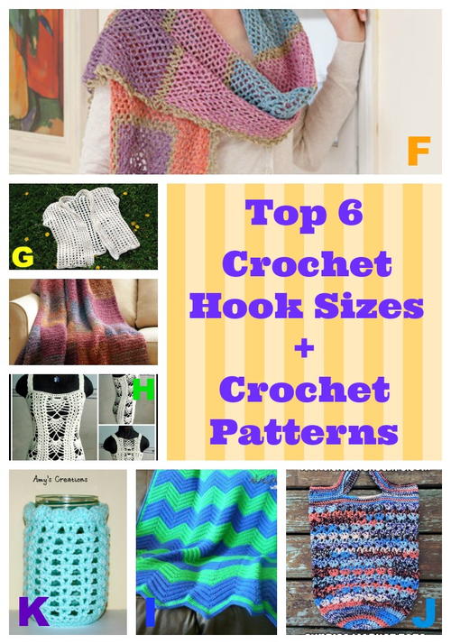 Top 6 Crochet Hook Sizes + Crochet Patterns AllFreeCrochet.com