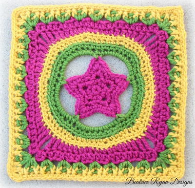 Shining Star Crochet Granny Square AllFreeCrochet.com