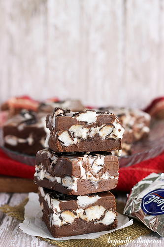 Dark Chocolate Peppermint Patty Fudge Dark Chocolate Peppermint Patty Fudge