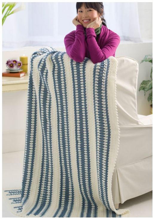 Laid Back Blue Crochet Blanket