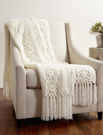 Lady Windsor Lace Crochet Blanket