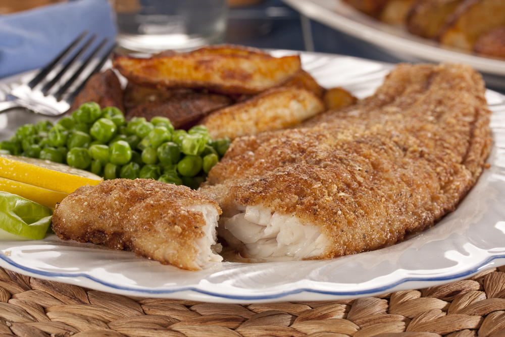 Potato Crusted Catfish and Chips