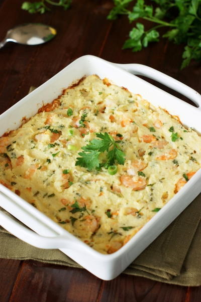 Baked Shrimp and Grits Casserole