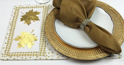 Gold Leaf Placemat Pattern