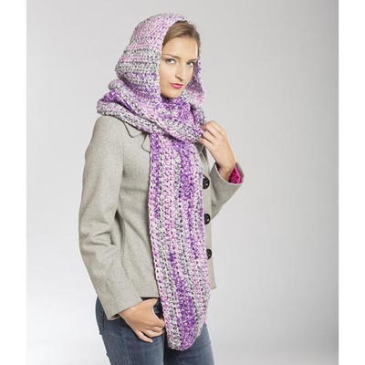 pattern  Majestic hooded Hooded Pattern free Scarf scarf chunky