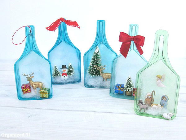 Recycled Laundry Scoop Christmas Scene Recycled Laundry Scoop Christmas Scene