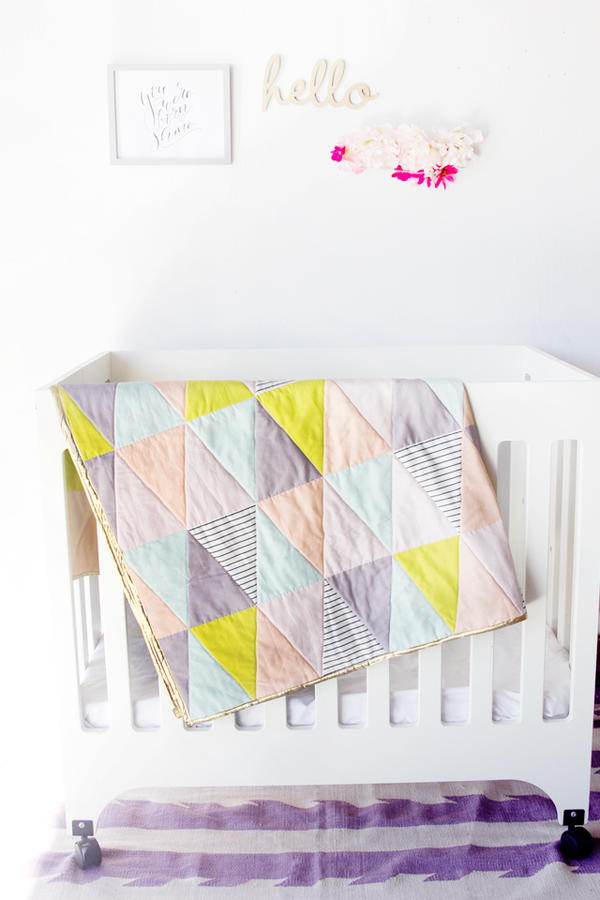 Supersonic Triangle Baby Quilt Supersonic Triangle Baby Quilt