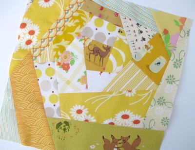 Crazy Colors Scrap Quilt Block