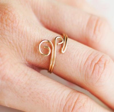 Wire Wrapped Swirly Ring Wire Wrapped Swirly Ring
