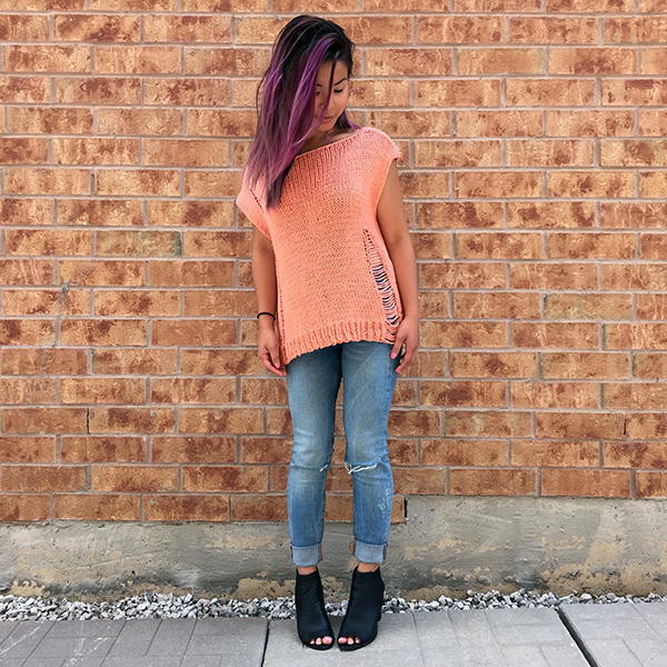Edgy Oversized Knit Tee Edgy Oversized Knit Tee