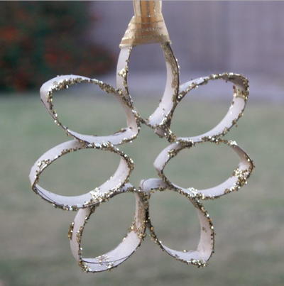 Toilet Paper Roll Snowflake Ornament Toilet Paper Roll Snowflake Ornament