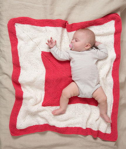 Hip To Be Square Baby Blanket | AllFreeKnitting.com