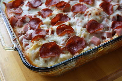 3 Meat Pizza Casserole Recipe 3 Meat Pizza Casserole Recipe