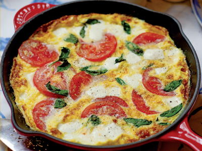 Mozzarella Tomato Basil Frittata Mozzarella Tomato Basil Frittata