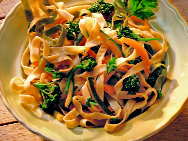 Zucchini and Broccolini Tagliatelle Zucchini and Broccolini Tagliatelle