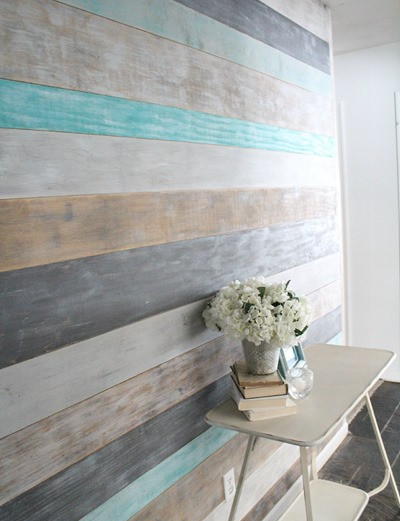 DIY Painted Plank Wall DIY Painted Plank Wall