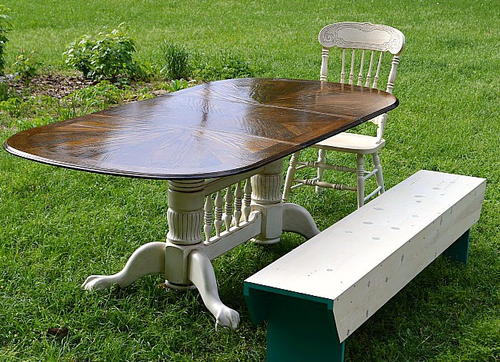 wood kitchen table patterns An Ignoble Experiment: 21 Magical Home Improvement Ideas | 500 x 362