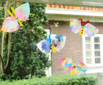 Watercolor Butterfly Coffee Filter Crafts Watercolor Butterfly Coffee Filter Crafts