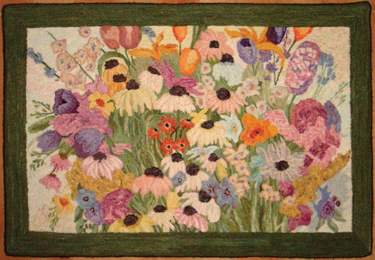 Flower Medley Inge Hume Rug Hooker Extraordinaire