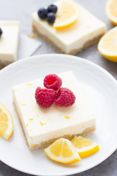 Lemon Greek Yogurt Cheesecake Bars Lemon Greek Yogurt Cheesecake Bars