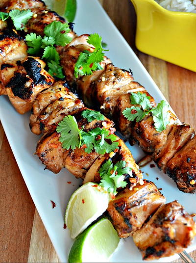 Dad's Famous Grilled Chicken Skewers Dad's Famous Grilled Chicken Skewers