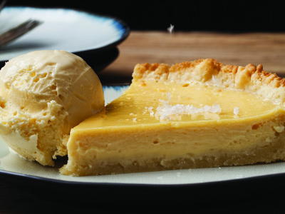 Salty Key Lime Tart with Triple Coconut Frozen Custard Salty Key Lime Tart with Triple Coconut Frozen Custard