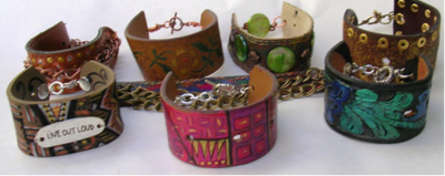 Recycled Belt Leather Bracelets Recycled Belt Leather Bracelets