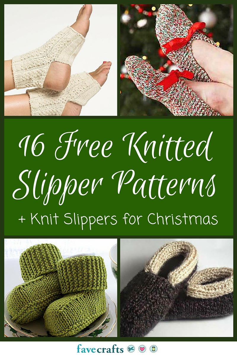 16 Free Knitted Slipper Patterns + Knit Slippers for ...