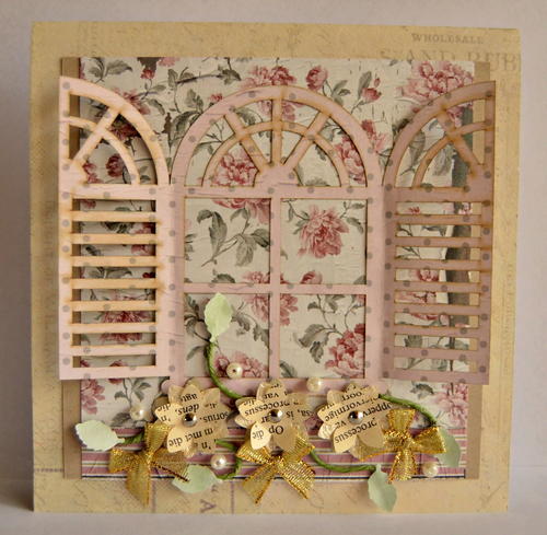 Vintage French Shutter Handmade Card