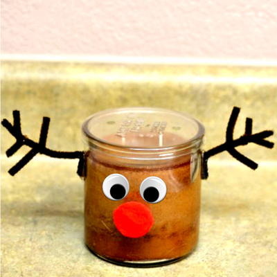 DIY Rudolph Decorated Candle DIY Rudolph Decorated Candle