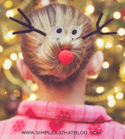 Goofy Rudolph Hair Bun Goofy Rudolph Hair Bun