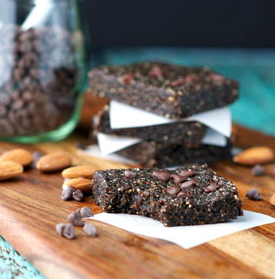 No-Bake Mocha Almond Fudge Energy Bars Recipe No-Bake Mocha Almond Fudge Energy Bars Recipe